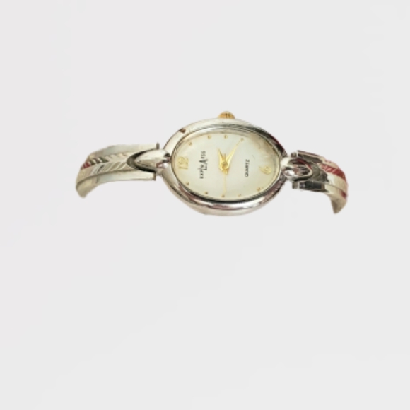 Express L.A. Quartz Stainless Steel Japanese Watch Silver with Gold Tone - Picture 1 of 11